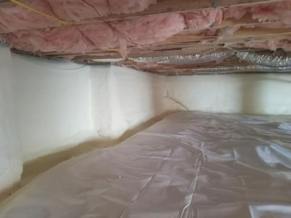 Crawl space encapsulation with closed-cell spray foam for Metal Roof Coating in Pasco